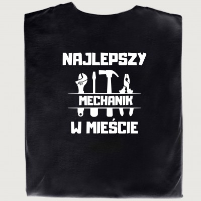 Koszulka z nadrukiem 'Najlepszy mechanik w mieście'