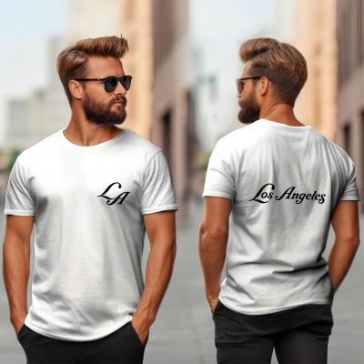 Koszulka Los Angeles – minimalistyczny front i efektowny tył