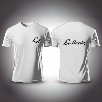 Koszulka Los Angeles – minimalistyczny front i efektowny tył
