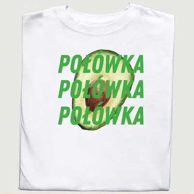Lepsza Połówka – koszulka z awokado, śmieszny nadruk, modny styl