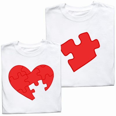 Koszulki dla Par z Puzzle – Razem Tworzymy Jedność