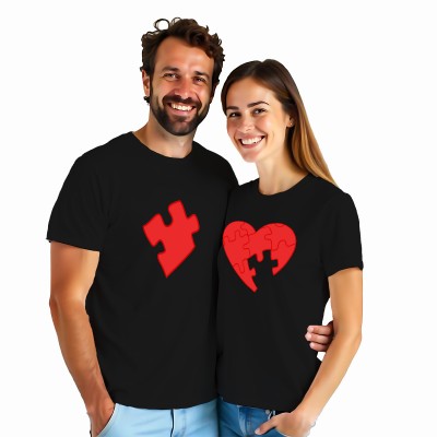 Koszulki dla Par z Puzzle – Razem Tworzymy Jedność