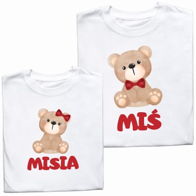 Koszulki dla Par – Miś & Misia – Bo Każdy Miś Ma Swoją Misię