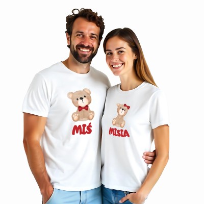 Koszulki dla Par – Miś & Misia – Bo Każdy Miś Ma Swoją Misię