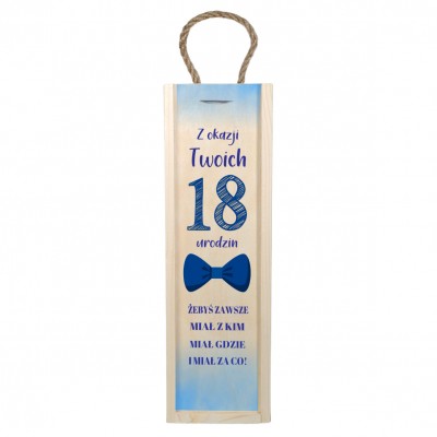 Drewniana skrzynka na alkohol