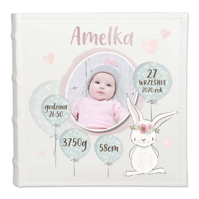 Album metryczka ze zdjęciem chrzest roczek