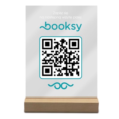 Tabliczka QR do Booksy – skan i gotowe