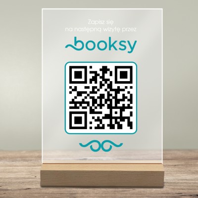 Tabliczka QR do Booksy – skan i gotowe