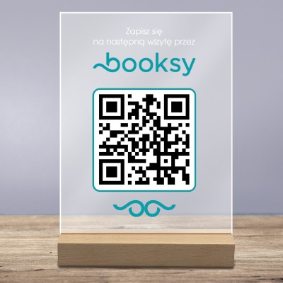 Tabliczka QR do Booksy – skan i gotowe