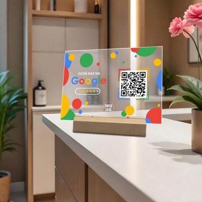 Kod QR, który przyciąga opinie – Nowoczesna tabliczka dla Twojej firmy