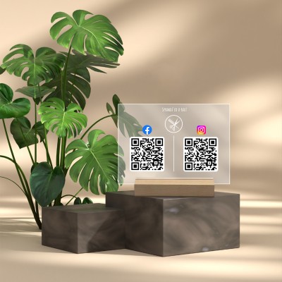 Twoje Social Media w Jednym Miejscu - Tabliczka z QR