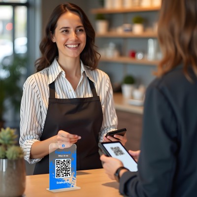 Profesjonalna Tabliczka z QR do Facebooka