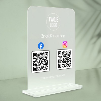 Tabliczka QR do Facebooka i Instagrama