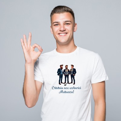 Koszulka na Wieczór Kawalerski – Ostatnia Noc Wolności [Imię]