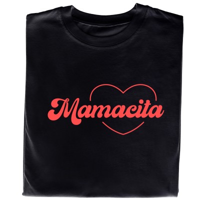 Koszulka „Mamacita” z Szkicem Serduszka – Stylowy Wyraz Kobiecej Siły!