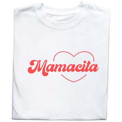 Koszulka „Mamacita” z Szkicem Serduszka – Stylowy Wyraz Kobiecej Siły!