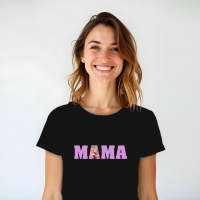 Koszulka „MAMA” z Personalizowanym Nadrukiem – Idealny Prezent Dla Twojej Mamy!