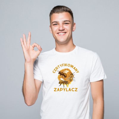 Koszulka „Certyfikowany Zapylacz” – Idealna dla Miłośników Pszczół i Natury!