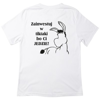 Koszulka z nadrukiem "Zainwestuj w Tiktaki" – Śmieszny prezent z osłem