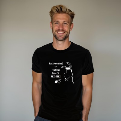 Koszulka z nadrukiem "Zainwestuj w Tiktaki" – Śmieszny prezent z osłem