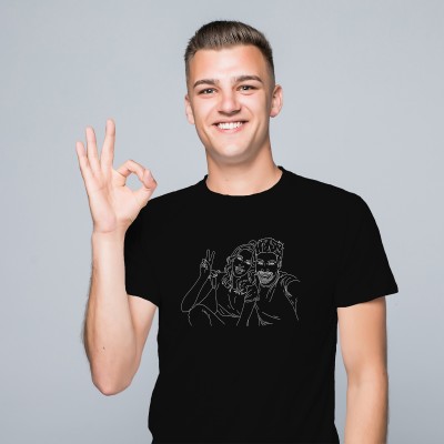 Koszulka Lineart ze Zdjęcia – Spersonalizowany Prezent Pełen Stylu