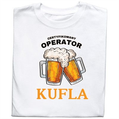 Koszulka „Certyfikowany Operator KUFLA” – Dla Prawdziwego Mistrza Piwa