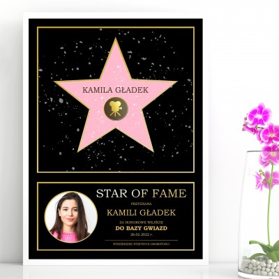 Plakat urodzinowy- Osobista Nagroda ‚Walk of Fame’
