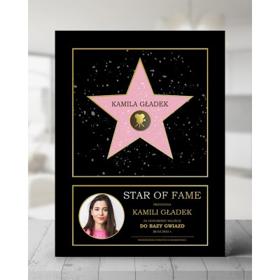 Plakat urodzinowy- Osobista Nagroda ‚Walk of Fame’