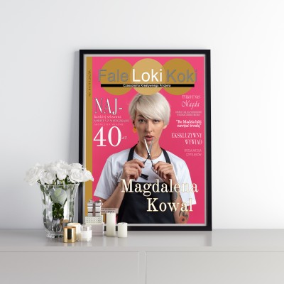 Plakat Fale Loki Koki – Personalizowana Okładka dla Fryzjerów