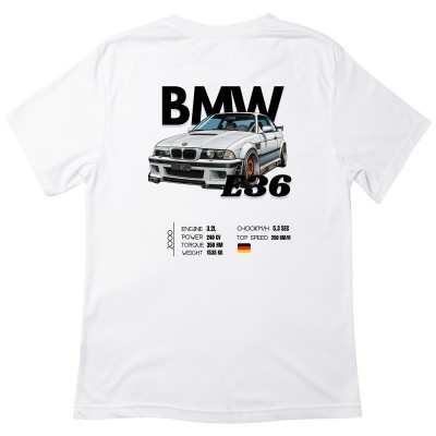 Koszulka z nadrukiem BMW E36 – Klasyk Stylu i Mocy