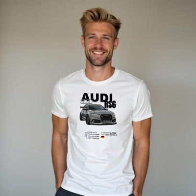 Koszulka z nadrukiem AUDI RS6 – Siła, Styl i Quattro w Jednym