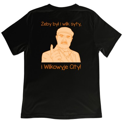 Koszulka z nadrukiem „Żeby był i wilk syty, i Wilkowyje City”
