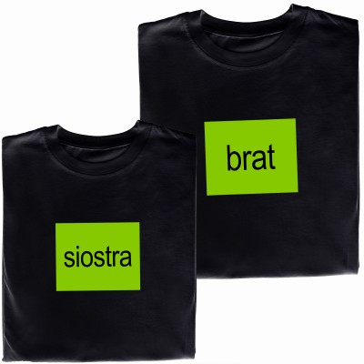 Zestaw koszulek „BRAT & SIOSTRA” – rodzinny duet z charakterem!