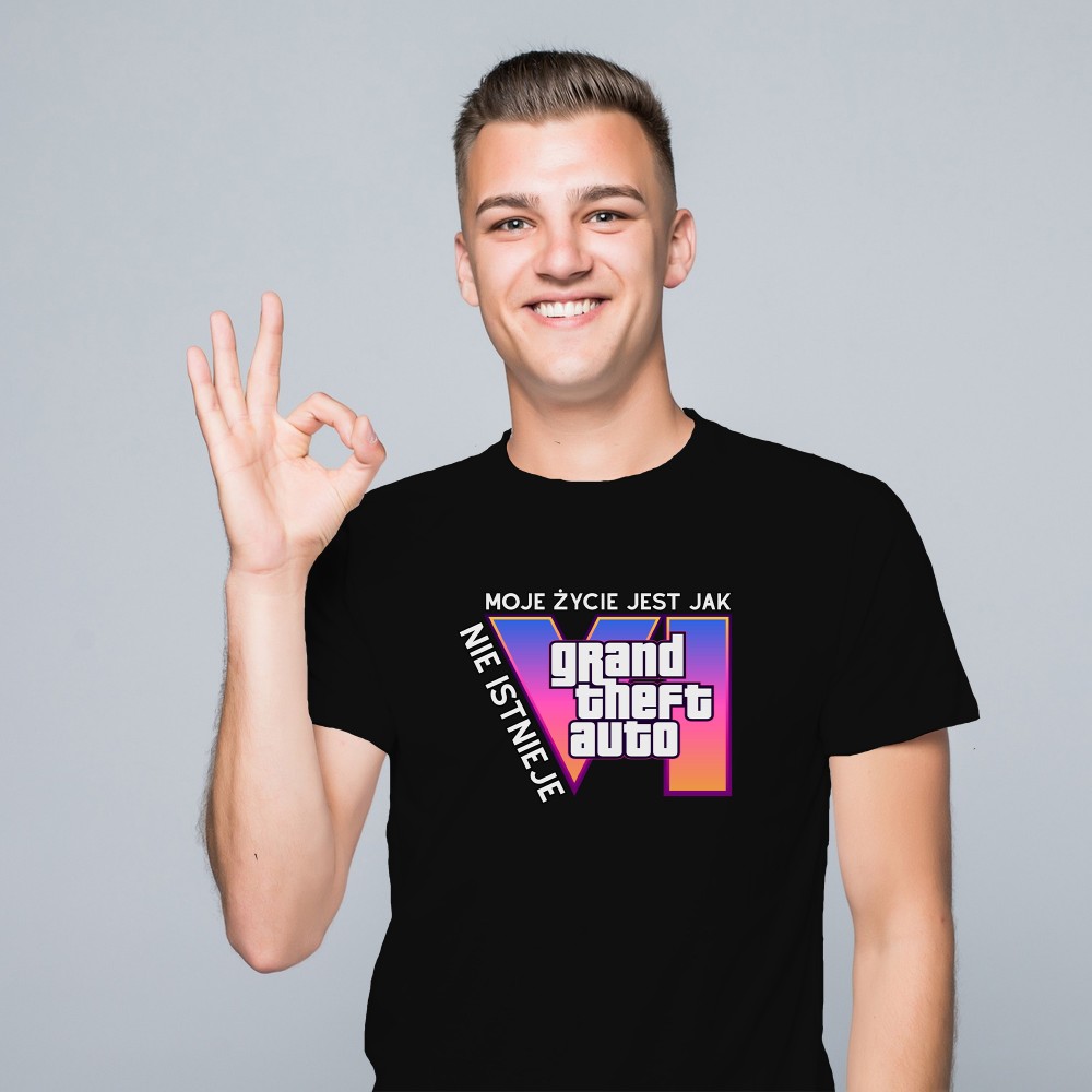 Koszulka z grafiką GTA – dla prawdziwego gracza
