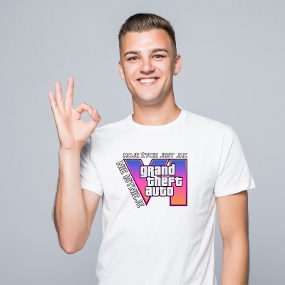 Koszulka z grafiką GTA – dla prawdziwego gracza