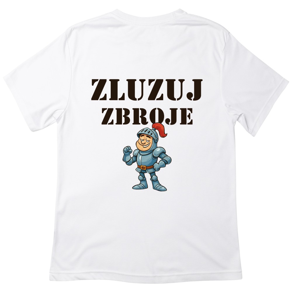 Koszulka z nadrukiem Zluzuj zbroje – wyjątkowy design