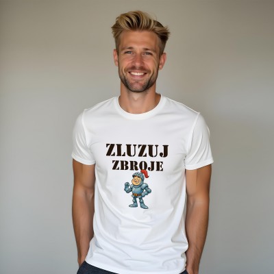 Koszulka z nadrukiem Zluzuj zbroje – wyjątkowy design