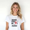 Koszulka z nadrukiem „Zmiana kodu na 4 z przodu”