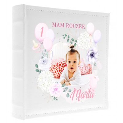 Personalizowany album dla dziecka na roczek – ze zdjęciem na okładce