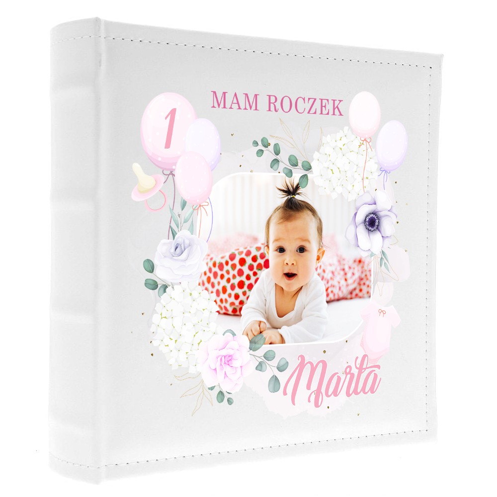 Personalizowany album dla dziecka na roczek – ze zdjęciem na okładce