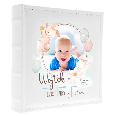 Personalizowany album dla dziecka ze zdjęciem i metryczką narodzin