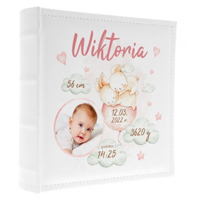 Personalizowany album dla dziecka ze zdjęciem i metryczką narodzin