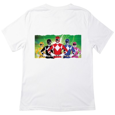 Koszulka z nadrukiem „Power Rangers” – Moc Humoru Aktywna!