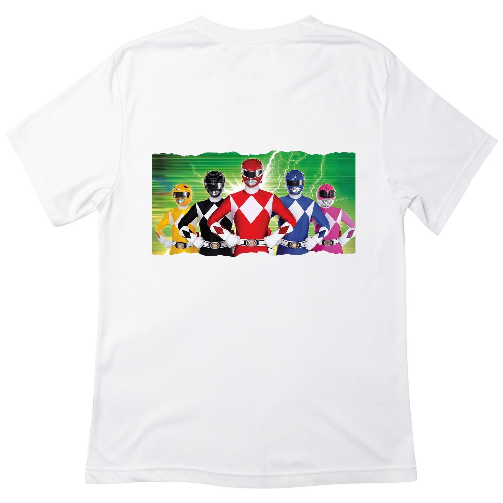 Koszulka z nadrukiem „Power Rangers” – Moc Humoru Aktywna!