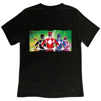 Koszulka z nadrukiem „Power Rangers” – Moc Humoru Aktywna!