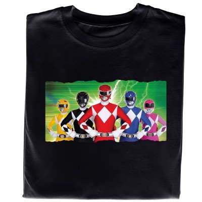 Koszulka z nadrukiem „Power Rangers” – Moc Humoru Aktywna!