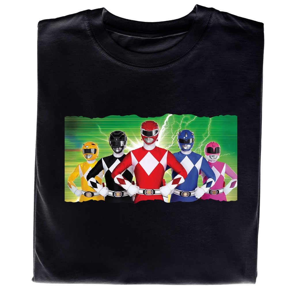 Koszulka z nadrukiem „Power Rangers” – Moc Humoru Aktywna!