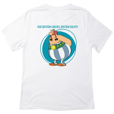 Koszulka z Nadrukiem Asterix i Obelix – Nie Jestem Gruby, Jestem Silny