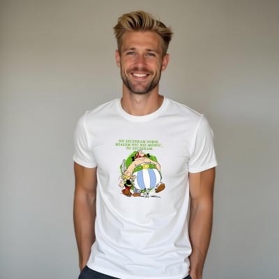 Koszulka z Nadrukiem Asterix i Obelix – Klasyka Komiksu, Śmieszny Prezent dla Fana