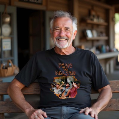 Koszulka z Nadrukiem Ranczo – Piwo To Moje Paliwo